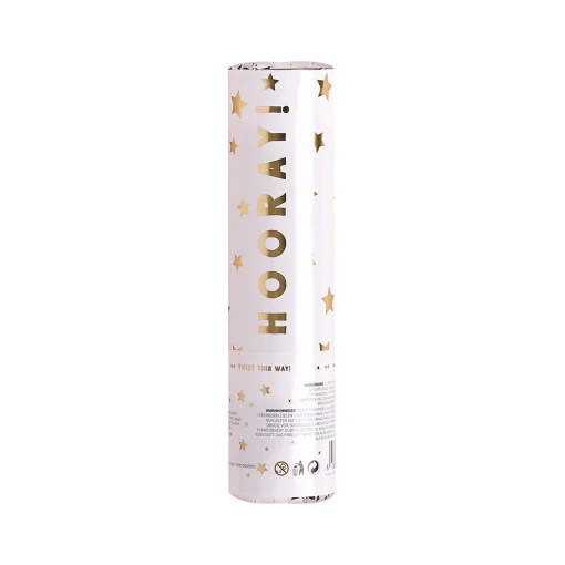 Metallic 'Hooray' Confetti Cannon (3 Colour Options)