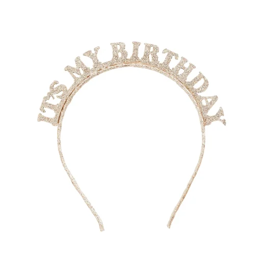 Metallic It's My Birthday Glitter Headband (3 Colour Options)