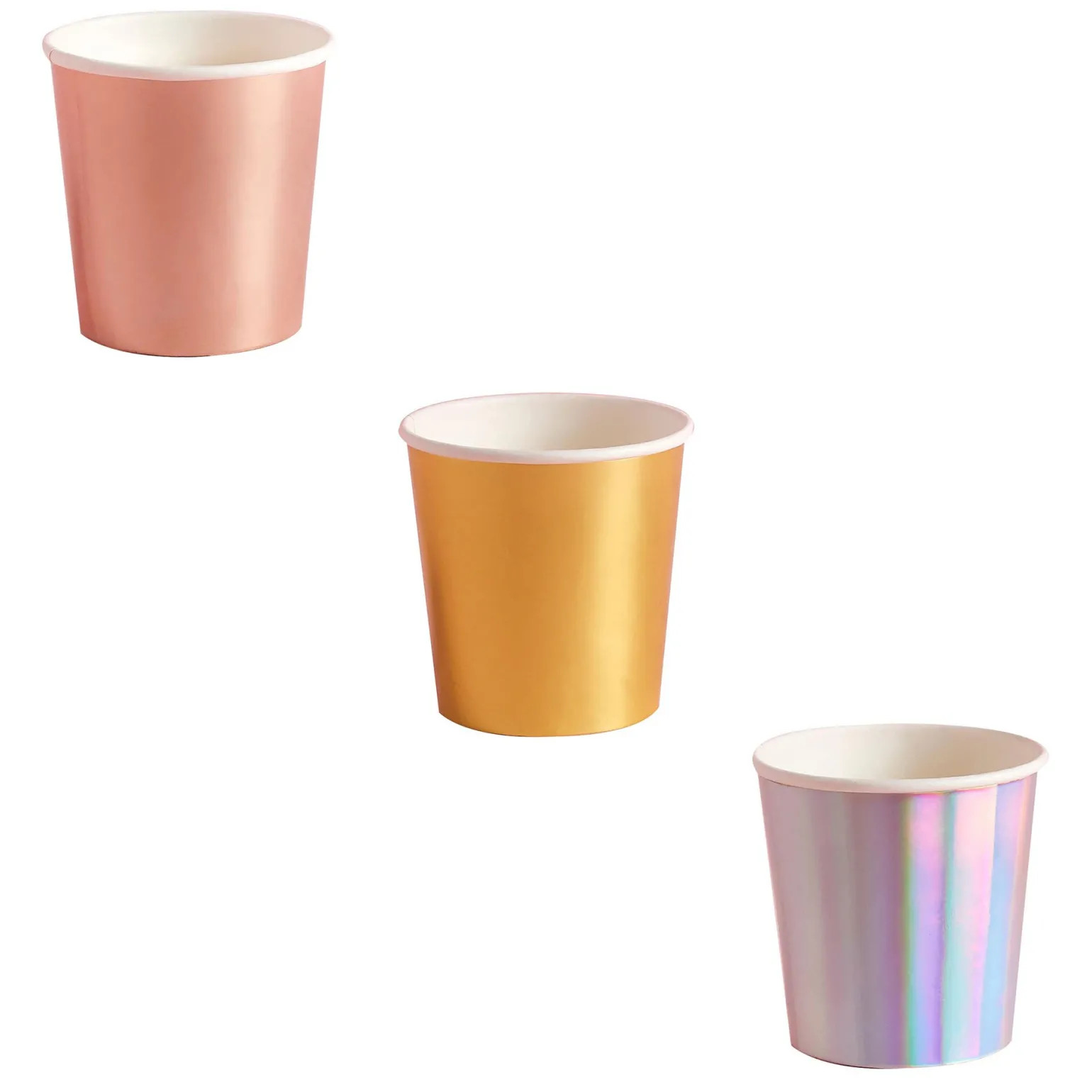 Metallic Shot Paper Cups - Pack of 10 (3 Colour Options)