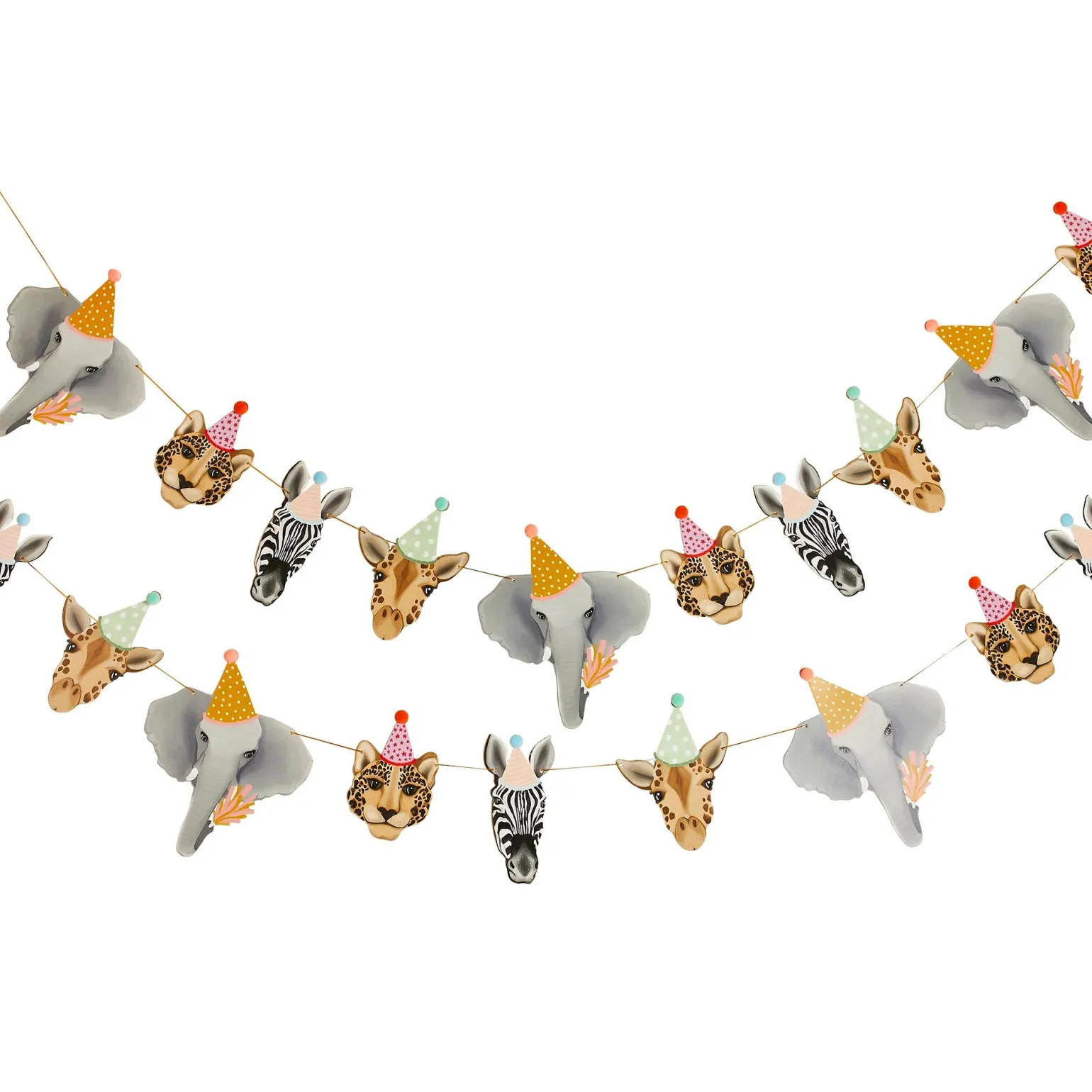 Party Animal Card Garland 2m
