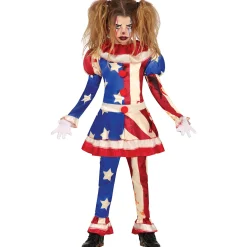 Patriot Clown Dress Children's Fancy Dress Costume