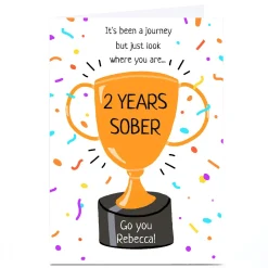 Personalised Card - It's Been a Journey, Trophy