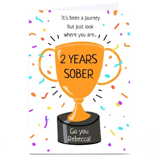 Personalised Card - It's Been a Journey, Trophy