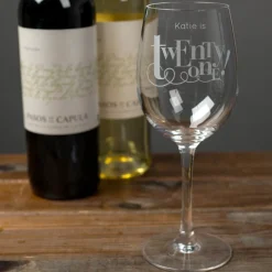 Personalised 21 Years Old Wine Glass