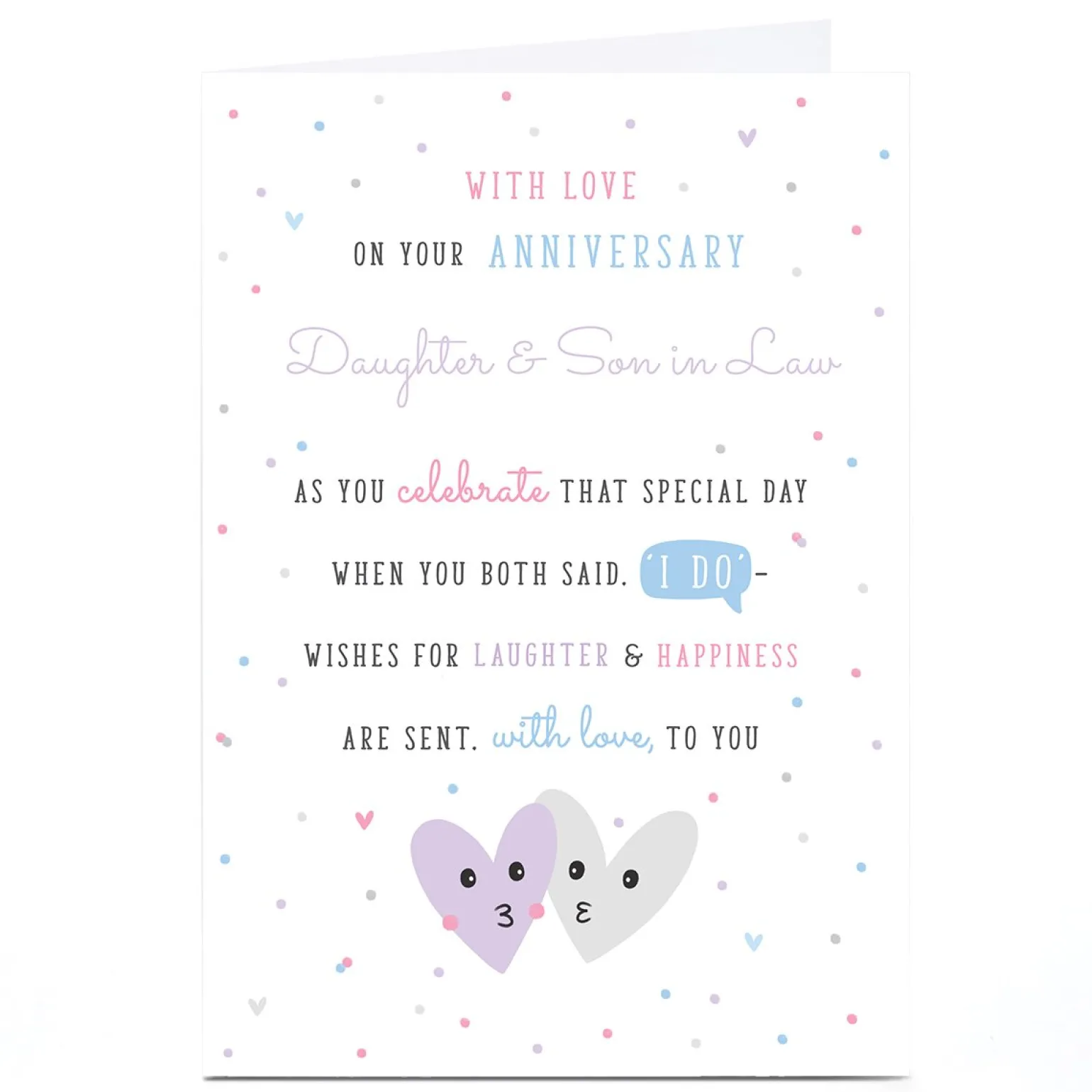 Personalised Anniversary Card - With Love To You