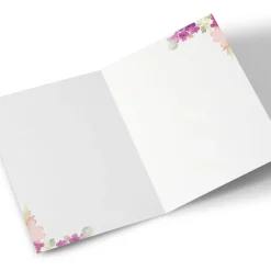 Personalised Anniversary Card - Watercolour Flowers, Any Year