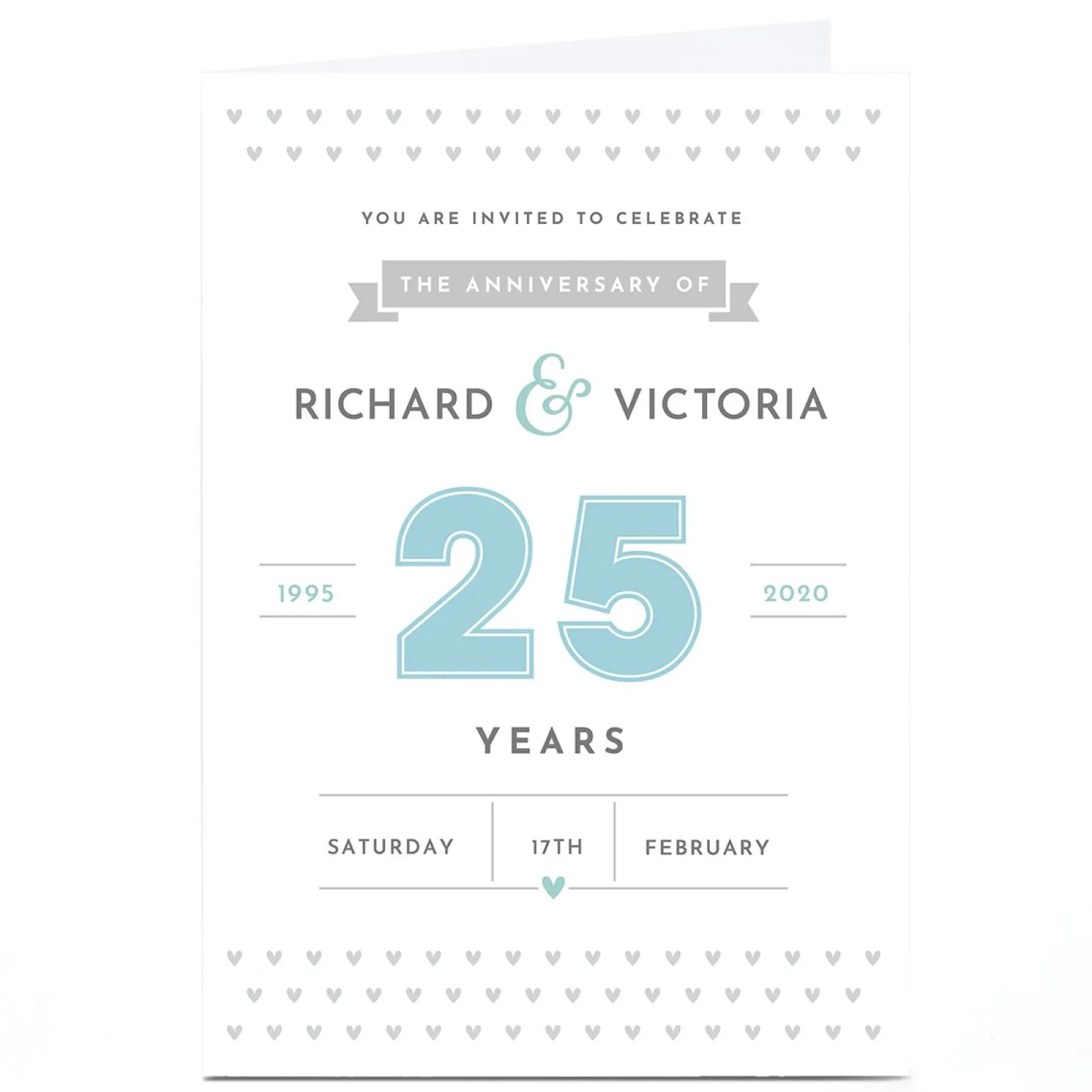 Personalised Anniversary Invitation - Invited To Celebrate