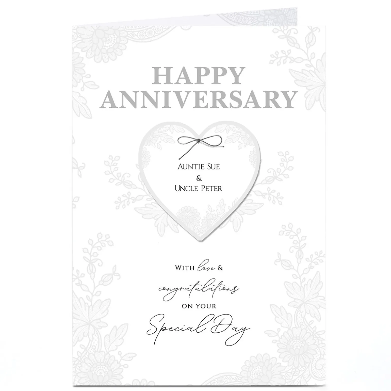Personalised Anniversary Card - With Love & Congratulations