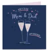 Personalised Anniversary Card - Here's To You Champagne