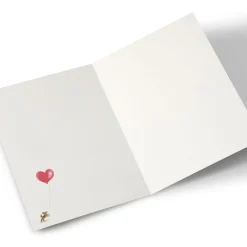 Personalised Any Message Card - Bicycle & Love Heart Balloons