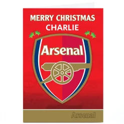 Personalised Arsenal FC Christmas Card