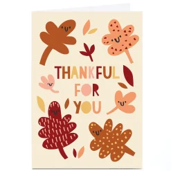 Personalised Ashley Le Quere Thank You Card - Autumn Leaves