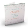 Personalised Baby Card - Confetti Triangles, Orange