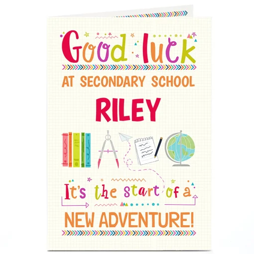 Personalised Back To School Card - New Adventure