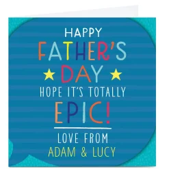 Personalised Bangheads Fathers Day Card - Hope It's Totally Epic!