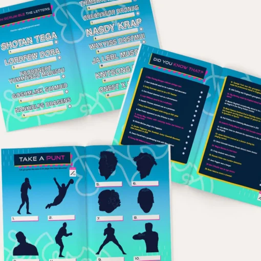 Personalised Beat The Book Rugby Quiz Book