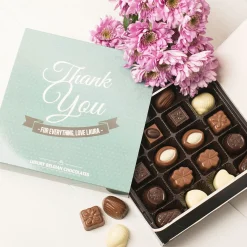Personalised Belgian Chocolates - Thank You