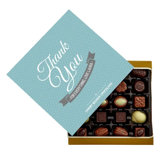 Personalised Belgian Chocolates - Thank You