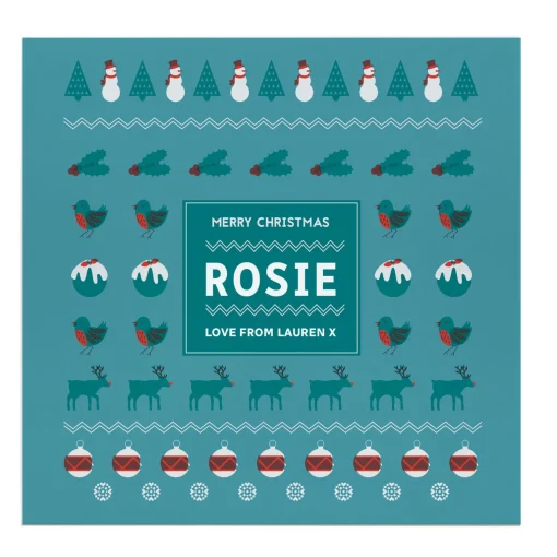 Personalised Belgian Chocolates - Christmas Icons