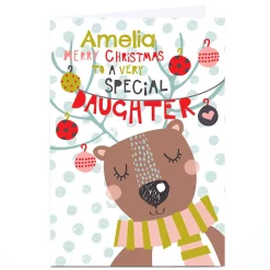 Personalised Bev Hopwood Christmas Card - Special Daughter
