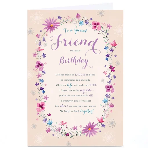 Personalised Birthday Card - To A Special Friend On Your Birthday