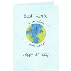 Personalised Birthday Card - Best Nannie in the Whole Wide World