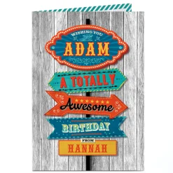Personalised Birthday Card - Signpost