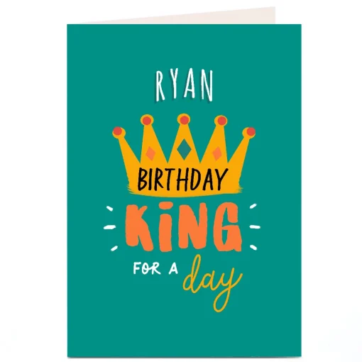 Personalised Birthday Card - Birthday King