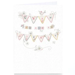 Personalised Birthday Card - So Lovely Bunting, Gran