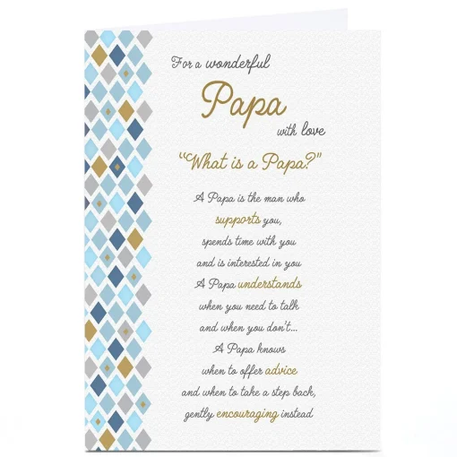 Personalised Birthday Card - What is a Papa