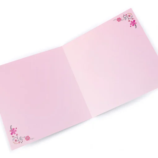 Personalised Birthday Card - Pretty Pink Flowers, Cousin