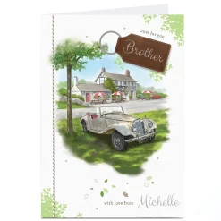 Personalised Birthday Card - Classic Car [Brother/Any]