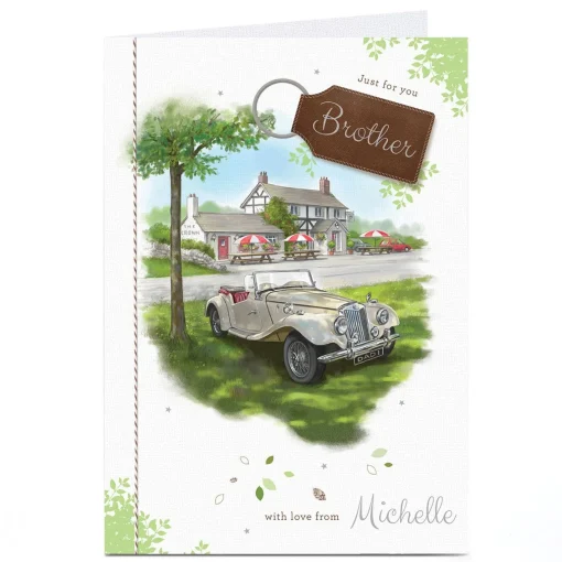Personalised Birthday Card - Classic Car [Brother/Any]