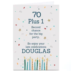 Personalised Birthday Card - 70 Plus 1