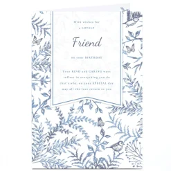 Personalised Birthday Card - With Wishes Friend