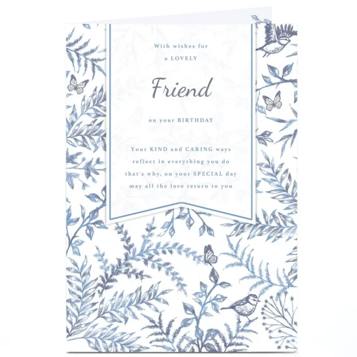 Personalised Birthday Card - With Wishes Friend