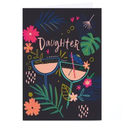 Personalised Birthday Card - Tropical Cocktails, Daughter