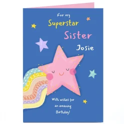Personalised Birthday Card - Superstar Shooting Star