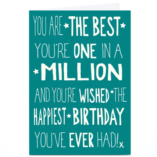 Personalised Birthday Card - One In A Million