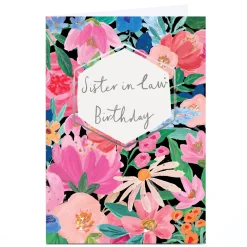Personalised Birthday Card - Sister In Law Florals