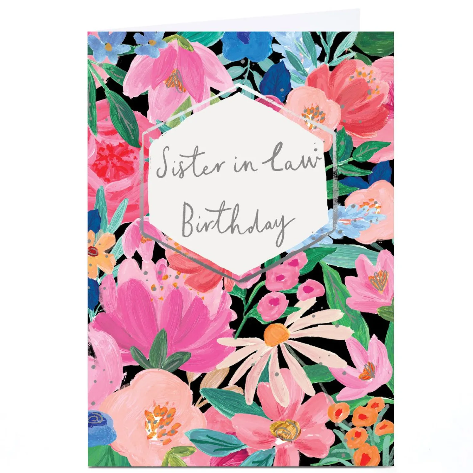 Personalised Birthday Card - Sister In Law Florals