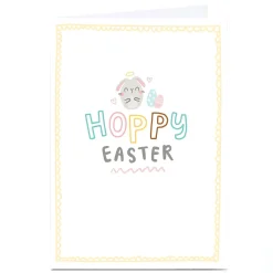 Personalised Blue Kiwi Easter Card - Hoppy Easter
