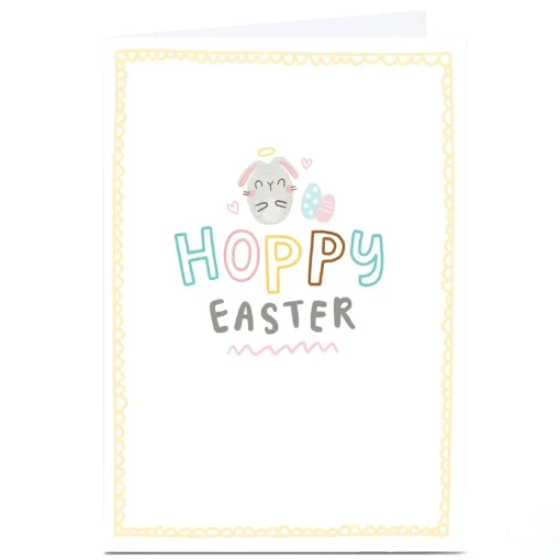 Personalised Blue Kiwi Easter Card - Hoppy Easter