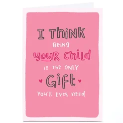 Personalised Blue Kiwi Mother's Day Card - Being Your Child