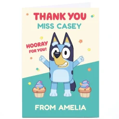 Personalised Bluey Card - Thank You Teacher