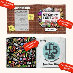 Personalised Book - Memory Lane 45th Birthday