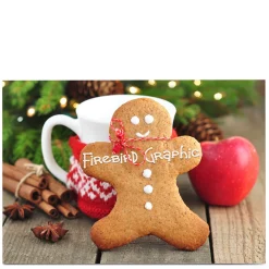 Personalised Business Christmas Card - Gingerbread Man