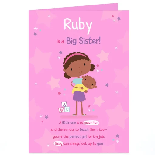 Personalised Card - New Baby - Big Sister