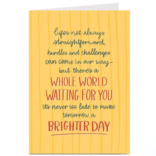 Personalised Card - Whole World Waiting for You