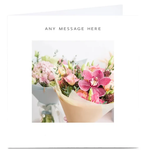 Personalised Charity Card - Bunch Of Flowers